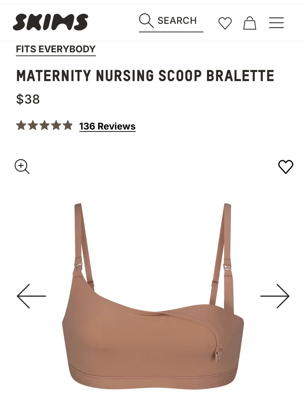 SKIMS Maternity Nursing Scoop Bralette